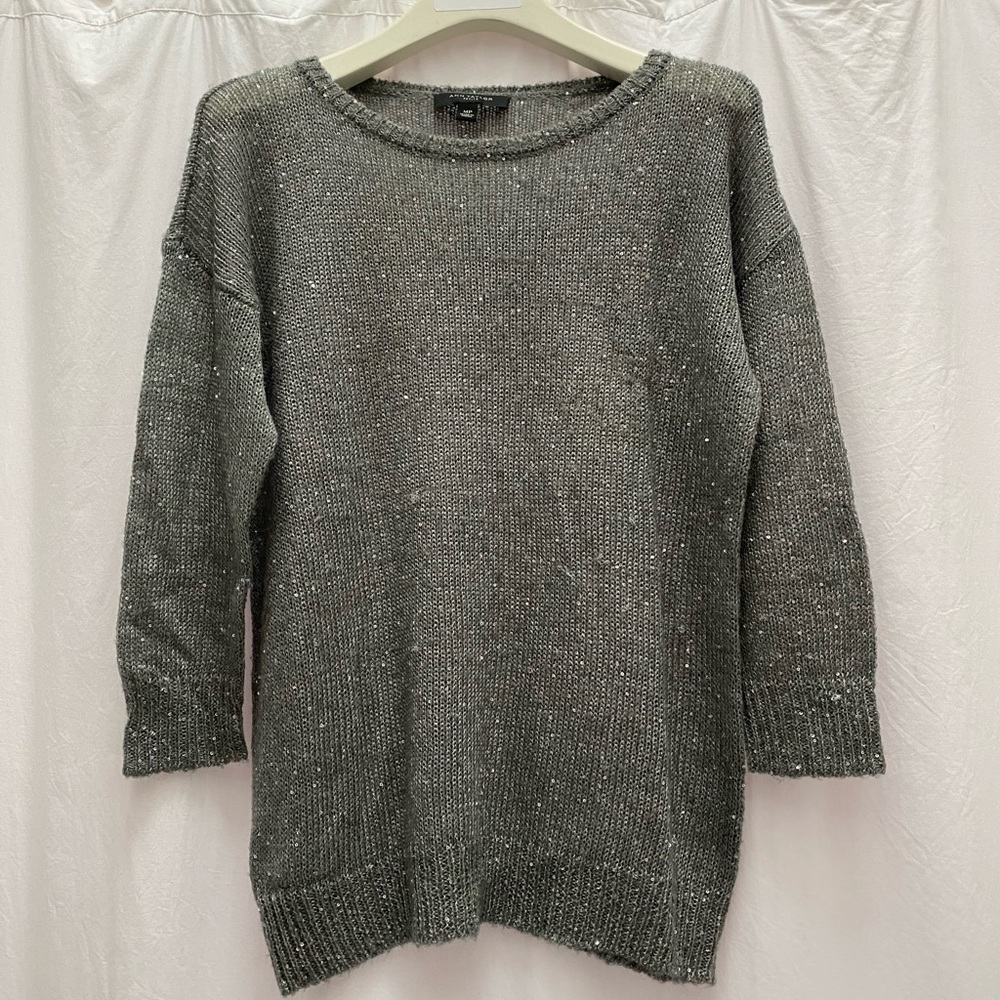 Ann Taylor Crew Sweater with Sequins